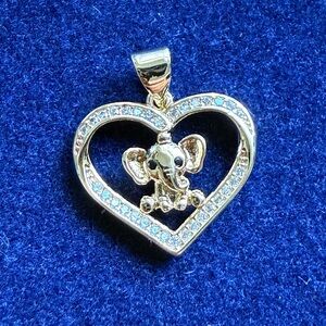 Pretty Bird 18k Gold Plated Elephant Heart Pendant